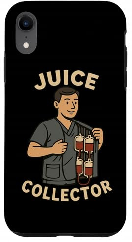 Retro Funny Phlebotomist Humor Blood Draw Nurse Life Quote Case for iPhone XR