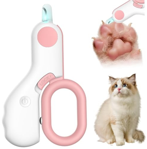 HoveeLuty Cat Nail Clipper with Light Lightweight Portable Light up Dog Nail Clippers for Dog Cat Small Pets Clipper with Clippers for Cats Trimmer with