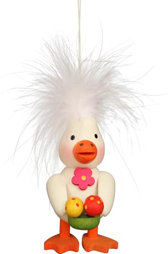 Christian Ulbricht Osterschmuck Federentlein mit Eiernest - 10 cm