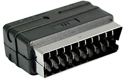 3 X Scart Plug to 3 Phono Sockets Adaptor (Audio Video In)