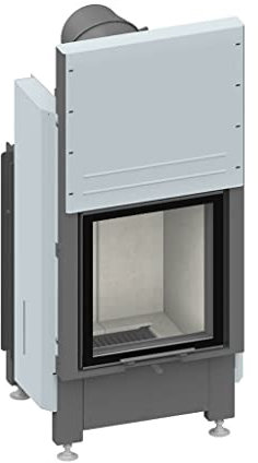 7 kW Kamineinsatz Schmid Lina 4557 h - Tür hochschiebbar - Frontausführung Kristall