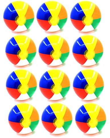 Xrten 12 Pcs Pelota de playa niños, pelota hinchable 30 cm para la piscina playa ect