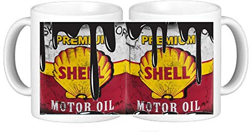 Personalisedjust4u Retro Oil Cans on Ceramic Mugs Premium Motor Oil