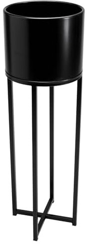 VIVANNO Blumentopf auf Ständer mit Beinen Füßen Gestell Elevate Cross 79 cm, Schwarz