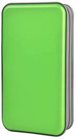 alavisxf xx CD Tasche, 96 CD/DVD Tasche Hartplastik CD Taschen Aufbewahrung Schutzhülle DVD Lagerung CD Tasche für Kinder Auto (Grün, 96 Kapazität)