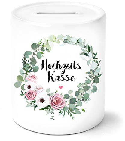 OWLBOOK® Hochzeitsgeschenke für Brautpaar Geld I Geldgeschenk Hochzeit I Geschenk Hochzeit Geldgeschenke zur Hochzeit I Geld schön verpacken Hochzeit I Spardose | Hochzeitskasse | Keramik
