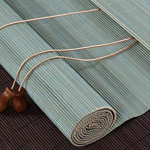 Bambus Rollo, Jalousien Privatleben-Fenster, mit Kordelzug und Vorhang Kopf, Roll Pull Aufzug Verdunkelungsvorhänge, für Balkon Innen Partition Screen(Size:140x200cm)