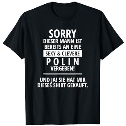 Herren Lustiges Sexy und Clevere Polin Koszulka Polen Polski Spaß T-Shirt