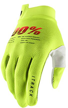 100% iTRACK Handschuhe, Erwachsene (Neon Gelb, Mittel), M