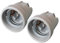 LEDLUX Set di 2 prese E27 in ceramica, con morsetti a vite per cavi elettrici e gancio in ferro da appendere, per cantieri
