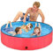 Taeku Piscine pour Chien, Pliable Baignoire Portable Douche Bassin Baignade Pataugeoire pour Grand et Petite Animal (Rouge 160 * 30)