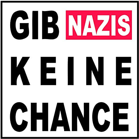 Racker-n-Roll GIB Nazis Keine Chance Aufkleber 10er Pack