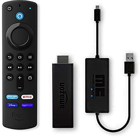 Fire TV Stick 4K + Mission USB Power Cable (eliminates the need for AC adaptor)