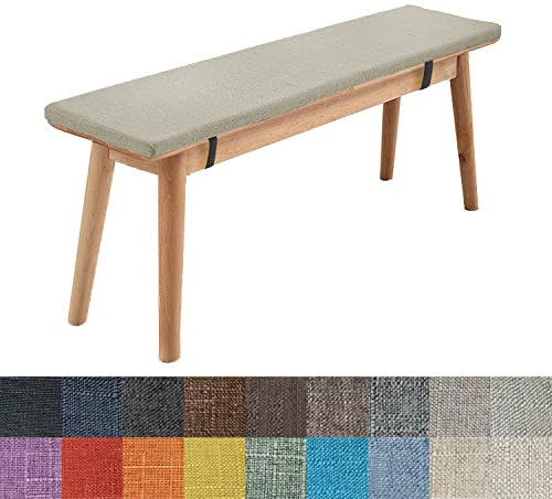 WTHYGB Bankauflage Bankkissen 190 X 35 X 8CM Waschbare Rutschfestes 5CM Dickes Gartenbank Sitzkissen mit Abnehmbarem Bezug, Stuhlkissen für Garten Terrasse Esszimmer Küche, 148 Größen (Hellgrau)