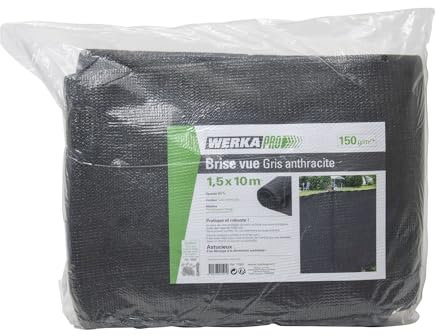 Brise vue gris anthracite 10m 150g/m2 WERKA PRO 1,50 x 10m