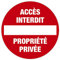Exacompta - Réf. 67101E - 1 panneau rond ACCÉS INTERDIT/PROPRIÉTÉ PRIVÉE - En polypro traité anti-dérapant et résistant aux UV - Diamètre du panneau : 20 cm - coloris : rouge
