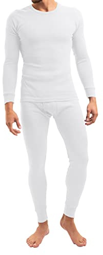 MT Herren Ski- & Thermowäsche Set - Lange Unterwäsche Weiche Innenseite - Weiß XL