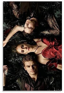 TV-Show-Poster The Vampire Diaries, PaCanvas, dekoratives Gemälde, Leinwand, Wandposter und Kunstdruck, moderne Familienschlafzimmer-Dekoration, Poster, 20 x 30 cm