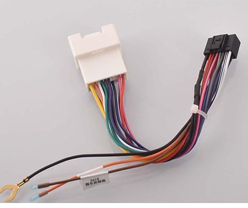 Toiumops Cable Adaptateur pour Mitsubishi Lancer Outlander Pajero ASX, 16pin pour Android Autoradio Stéréo Faisceau de Câblage Câble Adaptateur