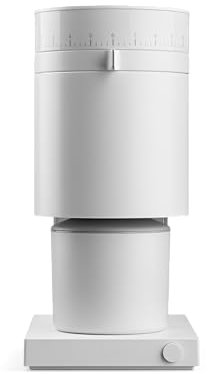 Fellow Opus Conical Burr Coffee Grinder - All Purpose Coffee Grinder Electric - Espresso Grinder with 41 Settings for Espresso, Drip, French Press, & Cold Brew, Matte White