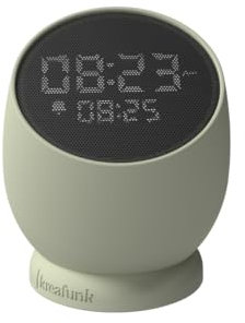 KREAFUNK Bell: kabelloser Wecker und Uhr (Grün)