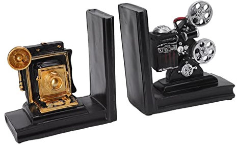 RvSky Serre-Livres De Projecteur De Film Vintage, Ensemble De Serre-Livres Décoratifs pour étagère, Bureau Et Bureau à Domicile