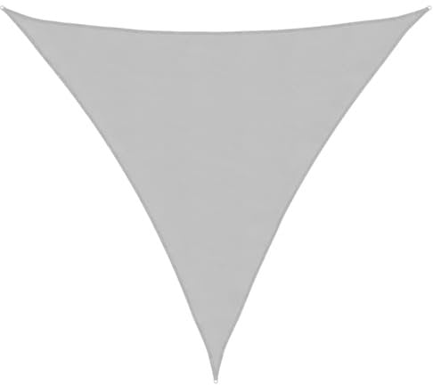 vidaXL Voile d'ombrage - Protection solaire - Protection UV - Pour balcon, jardin, terrasse, toit pare-soleil imperméable - Protection contre les intempéries - Gris clair - 3,6 x 3,6 x 3,6 m - 100 %