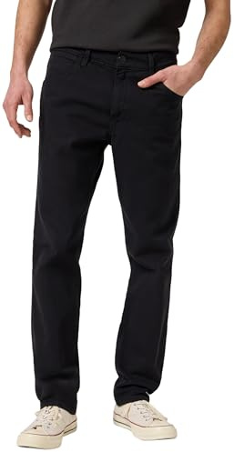 Wrangler - Jeans Uomo - vestibilità Dritta Regular - Greensboro - Nero Rinse