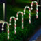 5 Stück Solar Garten Lichter Weihnachten Lichter Zuckerstange Außen Lichter Schneeflocke Stern Weihnachten Dekorationen Warm Licht für Weg Hof Veranda Zuhause Urlaub 8 Modi (Star)