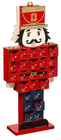 Fééric Lights and Christmas - Calendrier de l'Avent Casse Noisette La Piste 47cm Rouge
