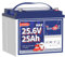 Timeusb Lithium Batterie 24V 25Ah LiFePO4 Akku 1280W Dauerlastleistung, 50A BMS Schutz,2C Hohe Entladerate,640Wh Energie für Elektro-Rasenmäher Mobilitäts-Roller Landwirtschaftliche