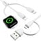 Multi Charger Cable 3 in 2 for Apple Watch iWatch Charger USB C/A Travel Essentials Fast Charging Compatible with iWatch Series 10/Ultra/SE/9/8/7/6/5/4/3/2 & iPhone 16/15/14/13/SE/Galaxy S25 125cm