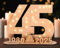 Giftota 2025 Livre d'or en Bois pour Femmes et Hommes - Numéro 45 Cadeau en Argent - Cadeau de 45e Anniversaire avec LED Lumières - 45e Décorations en Bois - Panneau de Bois - Cadeau Personnalisable