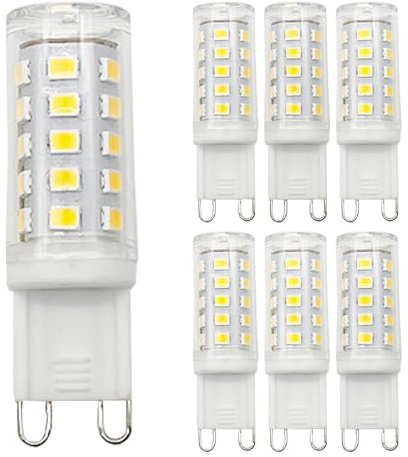 VIIONX G9 LED Light Bulbs, 5W Warm White (Equivalent to 40W-50W Halogen), 500 Lumens, 3000K, 220-240V, No Flicker, Non-Dimmable, Energy Saving for Home Lighting Decor