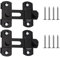 2 cierres deslizantes para puerta corredera, cerradura pequeña para puerta corredera con tornillo fijo, pestillo negro para puerta, ventana, armario
