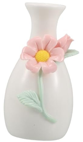 iplusmile Wohnmobil-Vase süße Vase Bettwäsche Puppenhaus Blumen- Tee -Tischdekoration dreieckiges Waschbecken Büro Kernstück Blumenvasen lustige Vase für Blumen Dekorvase Anordnung Keramik