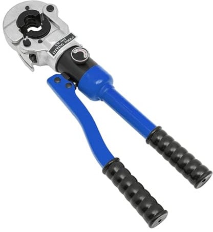 Pinza a pressa idraulica da 12 – 28 mm, 80 KN, con profilo a V, testa girevole a 360°, impugnatura per risparmiare lavoro, set di utensili idraulici per tubi in rame