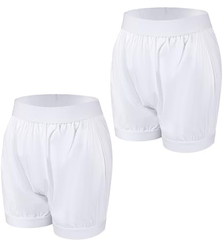 Carer 2 Stück Inkontinenz-Auslaufsichere Unterwäsche Boxershorts für Erwachsene Plastik-Windelhülle Waschbare Wiederverwendbare Wasserdichte Inkontinenzunterwäsche Boxershorts Unisex Weiß Größe S