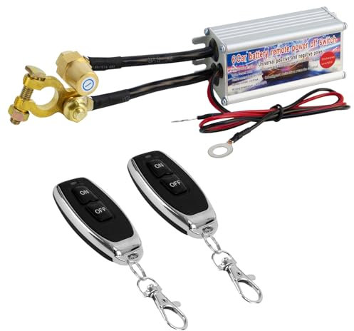 Wireless Remote Control Car Isolator, 12V 240A Kill Switch for Car with 2 Remote Controls, Automatic Power Shut Off, Battery Kill Switch Anti-Theft for Car, RV, ATV, Truck, Boat
