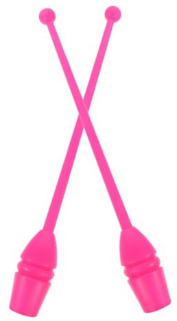 HEMOTON Kunstturnstäbe 2 Stück Für Erwachsene 35cm Farbige Gymnastikstäbe Aus Langlebigem Material Mit Kugelgriff Für Rhythmische Sportgymnastik Und Tanztraining