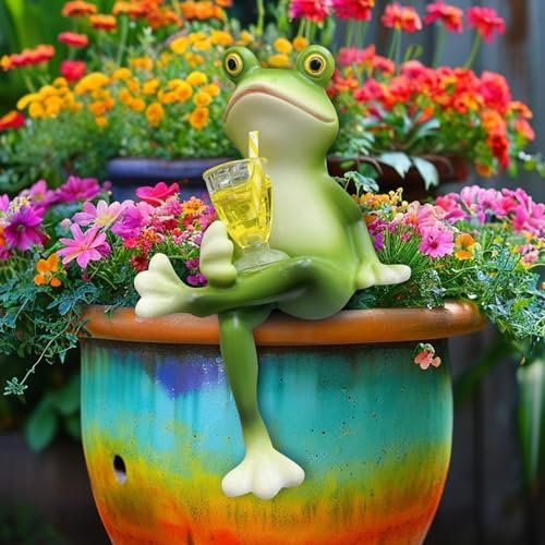 Jenshhch Gartenwichtel Schildkröte Maulwurf 3er Set Für Außen Teich Kleine Gartenfiguren Dekoration Für Gartenliebhaber (C)