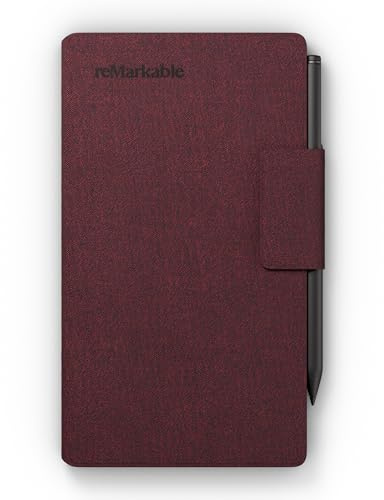 reMarkable Paper Pro Move Book Folio – Burgundy | Mosaic Weave Book Folio for your 7.3'' Paper Pro Move tablet, protective, lightweight tablet case