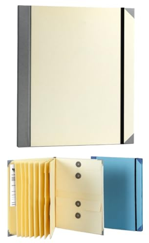 in Case I Go Missing Binder, If i Die Binder Organizer Folio Folders with Pockets for Office Important Documents Expanding Organizer (Kaki)