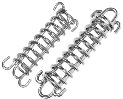 HOODANCOS 2 Stück Teiliges Hundeleinen dämpfer Edelstahl Stoßabsorbierende Federschnallen für Große und Kleine Hunde Heavy Duty Bungee Leash Zubehör für Outdoor Camping Flexible