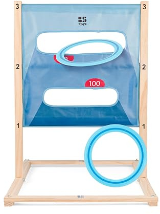 BS Toys - 2-in-1 Leitergolf- und Scheibenspiel - Disc Zielspiel – Aktives Bewegungsspiel für draußen – Wurfspiel & Leiterspiel – Outdoor Spielzeug für Kinder ab 8 Jahre – Gartenspiel & Freizeitspaß