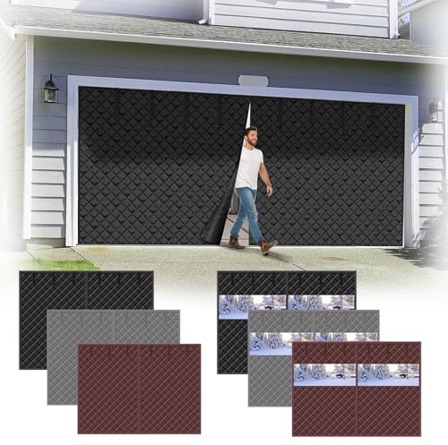 Tende per Porta Isolante Termico Magnetico, Tende per Porta Garage per l'Inverno Antivento Impermeabile 183/213/244/274/305/366/488/549cm per Garage, Soffitte, Balconi e Porte d'ingresso