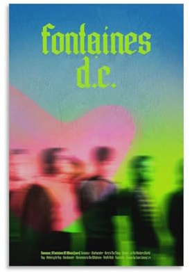 Generisch Vintage Fontaines Poster D-c Rock Band Music Album Für Zimmer, Ästhetische Leinwand-Wandkunst, Schlafzimmer-Dekor Posters 12x18inch(30x45cm)