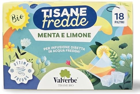Infuso freddo - Menta e Limone 18 Filtri - Pacco da 6-162 g