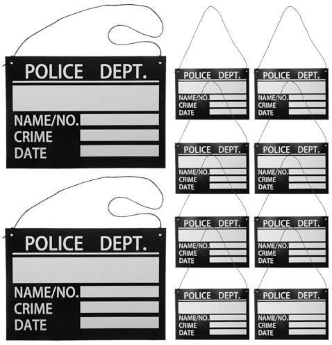 GETAJGHSD Convict Prison Name Plates 10Pcs Paper 11.4X7.9 Blank Tags for Photo Booth Props Fun Party Cosplay Accessories