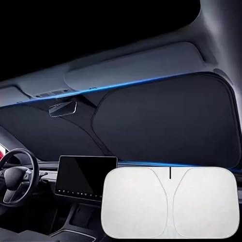 R-timer 1 Piezas Parasol Coche Delantero para Kia Carens 2013–2019 Plegable Protector Solar Reflejante Calor Cubierta Parabrisas Interior,L